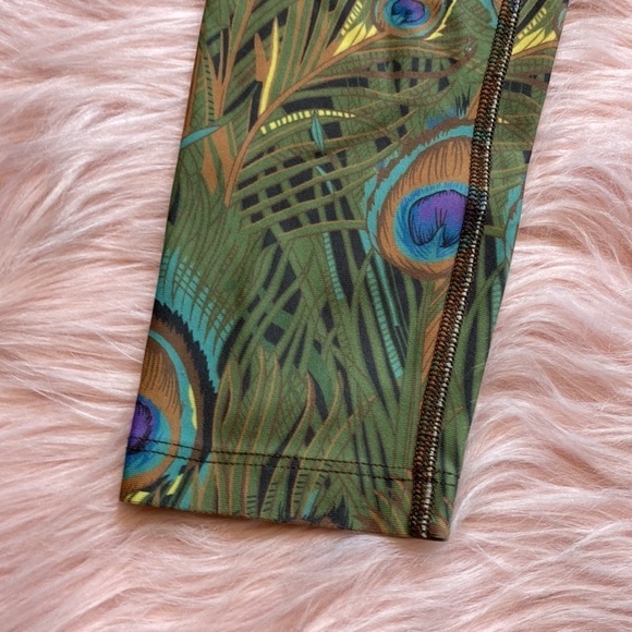 MUMU Moves SMYM Peacock Feather High Rise Leggings sz S - Picture 7 of 8